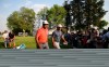 Xander Schauffele of the United States, left, and Paul Casey of England, leave the 18th green during the second round for the WGC-Mexico Championship golf tournament, at the Chapultepec Golf Club in Mexico City, Friday, Feb. 21, 2020.(AP Photo/Fernando Llano)