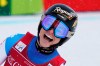 Switzerland's Lara Gut-Behrami reacts after completing an alpine ski, women's World Cup super-G race in Garmisch-Partenkirchen, Germany, Saturday, Jan. 30, 2021. (AP Photo/Giovanni Auletta)