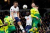 Tottenham's Eric Dier heads the ball during the English FA Cup fifth round soccer match between Tottenham Hotspur and Norwich City at Tottenham Hotspur stadium in London Wednesday, March 4, 2020. (AP Photo/Kirsty Wigglesworth)