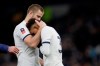 Tottenham's Eric Dier, left, hugs with his teammate Tottenham's Gedson Fernandes at the end of the English FA Cup fifth round soccer match between Tottenham Hotspur and Norwich City at Tottenham Hotspur stadium in London Wednesday, March 4, 2020. Norwich won 4-3 after penalty shootouts. (AP Photo/Kirsty Wigglesworth)