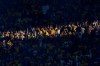 FILE - In this July 7, 2019 file photo, Brazil soccer fans cheer prior to the final match of the Copa America against Peru at Maracana stadium in Rio de Janeiro, Brazil. On April 13, 2021, CONMEBOL President Alejandro Domínguez confirmed that the 2021 Copa America tournament, hosted by Argentina and Colombia, will be played 