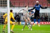 Inter Milan's Romelu Lukaku makes an attempt to score during the Champions League group B soccer match between Inter Milan and Shakhtar Donetsk at the San Siro stadium in Milan, Italy, Wednesday, Dec. 9, 2020. (AP Photo/Antonio Calanni)