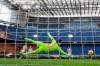 Inter Milan's Romelu Lukaku, left, scores his side's first goal during a Serie A soccer match between Inter Milan and Genoa at the San Siro stadium in Milan, Italy, Sunday, Feb. 28, 2021. (AP Photo/Luca Bruno)