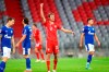 Bayern's Thomas Mueller celebrates after scoring his team's sixth goal, during the German Bundesliga soccer match between FC Bayern Munich and Schalke 04 in Munich, Germany, Friday, Sept. 18, 2020. (AP Photo/Matthias Schrader)