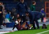 PSG's team medics attend to Neymar, after he was injured, during the Champions League group H soccer match between Basaksehir and Paris Saint Germain in Istanbul, Wednesday, Oct. 28, 2020. Paris Saint Germain won the match 2-0.(Ozan Kose/Pool via AP)