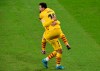 Barcelona's Lionel Messi, celebrates after scoring his team's third goal, with his teammate Antoine Griezmann, during the Spanish La Liga soccer match between Athletic Bilbao and Barcelona at San Mames stadium in Bilbao, Spain, Wednesday, Jan. 6, 2021.(AP Photo/Alvaro Barrientos)