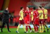 Liverpool's and Burney's players argue during the English Premier League soccer match between Liverpool and Burnley in Liverpool, England, Thursday, Jan. 21, 2021. (Clive Brunskill//Pool via AP)
