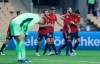 Spain's captain Sergio Ramos, 2nd right, celebrates with scorer Ferran Torres, right, during the UEFA Nations League soccer match between Spain and Germany in Seville, Spain, Tuesday, Nov. 17, 2020. (AP Photo/Miguel Morenatti)