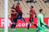 Spain's captain Sergio Ramos, center, celebrates with scorer Ferran Torres, left, during the UEFA Nations League soccer match between Spain and Germany in Seville, Spain, Tuesday, Nov. 17, 2020. (AP Photo/Miguel Morenatti)