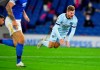 Chelsea's Timo Werner reacts after he is fouled by Brighton's goalkeeper Mathew Ryan during the English Premier League soccer match between Brighton and Chelsea at Falmer Stadium in Brighton, England, Monday, Sept. 14, 2020. (Glynn Kirk/Pool via AP)