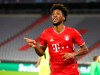 Bayern Munich's Kingsley Coman celebrates after scoring his team's fourth goal during the Champions League Group A soccer match between Bayern Munich and Atletico Madrid at the Allianz Arena in Munich, Germany, Wednesday, Oct. 21, 2020. (AP Photo/Matthias Schrader,Pool)