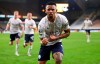Manchester City's Gabriel Jesus celebrates after scoring his team's third goal during the English Premier League soccer match between Wolverhampton Wanderers and Manchester City at Molineux Stadium in Wolverhampton, England, Monday, Sept. 21, 2020. (Marc Atkins/Pool via AP)