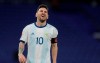 Argentina's Lionel Messi reacts during a qualifying soccer match against Paraguay for the FIFA World Cup Qatar 2022 in Buenos Aires, Argentina, Thursday, Nov. 12, 2020.(Juan Roncoroni, Pool via AP)