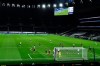 Players compete during the EFL Cup semi-final soccer match between Tottenham Hotspur and Brentford at Tottenham Hotspur Stadium in London, England, Tuesday, Jan. 5, 2021. (Glyn Kirk/Pool via AP)