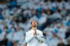 Real Madrid's Sergio Ramos reacts during the Spanish La Liga soccer match between Real Madrid and Barcelona at the Santiago Bernabeu stadium in Madrid, Spain, Sunday, March 1, 2020. (AP Photo/Manu Fernandez)