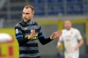 Inter Milan's Christian Eriksen reacts after a goal against Benevento during a Serie A soccer match between Inter Milan and Benevento at the San Siro stadium in Milan, Italy, Saturday, Jan. 30, 2021. (AP Photo/Luca Bruno)