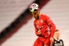 Bayern's Corentin Tolisso scores against Arminia during a German Bundesliga soccer match between Bayern Munich and Arminia Bielefeld at the Allianz Arena in Munich, Germany, Monday, Feb. 15, 2021. (AP Photo/Andreas Schaad, Pool)