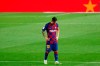 Barcelona's Lionel Messi dejected as walks after the end of a Spanish La Liga soccer match between Barcelona and Osasuna at the Camp Nou stadium in Barcelona, Spain, Thursday, July 16, 2020. (AP Photo/Joan Monfort)