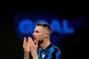 Inter Milan's Milan Skriniar celebrates his goal against Atalanta during a Serie A soccer match between Inter Milan and Atalanta at the San Siro stadium in Milan, Italy, Monday, March 8, 2021. (AP Photo/Luca Bruno)