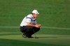 Hideki Matsuyama of Japan, studies his shot on the 12th green, during the first round of The Players Championship golf tournament Thursday, March 12, 2020 in Ponte Vedra Beach, Fla. (AP Photo/Lynne Sladky)