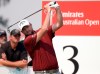 Australia's Marc Leishman tees off on the 3rd hole during the opening round of the Australian Open golf tournament in Sydney, Thursday, Dec. 5, 2019. (AP Photo/Rick Rycroft)