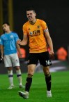 Wolverhampton Wanderers' Conor Coady celebrates at the end of an English Premier League soccer match between Wolverhampton Wanderers and Manchester City at the Molineux Stadium in Wolverhampton, England, Friday, Dec. 27, 2019. Wolverhampton Wanderers won 3-2. (AP Photo/Rui Vieira)