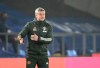Manchester United's manager Ole Gunnar Solskjaer reacts during the English Premier League soccer match between Crystal Palace and Manchester United at Selhurst Park stadium in London, England, Wednesday, March 3, 2021. (Mike Hewitt/Pool via AP)