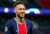 PSG's Neymar smiles during the Champions League, second leg, quarterfinal soccer match between Paris Saint Germain and Bayern Munich at the Parc des Princes stadium, in Paris, France, Tuesday, April 13, 2021. (AP Photo/Francois Mori)