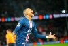 PSG's Kylian Mbappe celebrates after scoring his side's fourth goal during the French League One soccer match between Paris-Saint-Germain and Dijon, at the Parc des Princes stadium in Paris, France, Saturday, Feb. 29, 2020. (AP Photo/Michel Euler)