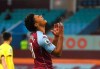 Aston Villa's Ollie Watkins reacts after missing a scoring chance during the English Premier League soccer match between Aston Villa and Burnley at Villa Park stadium in Birmingham, England, Thursday, Dec. 17, 2020. (Gareth Copley/Pool via AP)