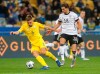 Ukraine's Serhiy Sydorchuk, left, and Germany's Leon Goretzka challenge for the ball during the UEFA Nations League soccer match between Ukraine and Germany at the Olimpiyskiy Stadium in Kyiv, Ukraine, Saturday, Oct.10, 2020. (AP Photo/Efrem Lukatsky)