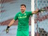 Aston Villa's goalkeeper Emiliano Martinez during the English Premier League soccer match between Aston Villa and Wolverhampton Wanderers at Villa Park in Birmingham, England, Saturday, March 6, 2021. (AP Photo/Peter Cziborra, Pool)