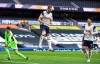 Tottenham's Harry Kane celebrates after scoring his side's opening goal during the English Premier League soccer match between Tottenham Hotspur and Leeds United at Tottenham Hotspur Stadium in London, England, Saturday, Jan. 2, 2021. (Andy Rain/Pool via AP)