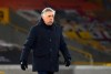 Everton's manager Carlo Ancelotti reacts after the English Premier League soccer match between Wolverhampton Wanderers and Everton at the Molineux Stadium in Wolverhampton, England, Tuesday, Jan.12, 2021. (AP Photo/Rui Vieira, Pool)