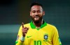 Brazil's Neymar celebrates after scoring a penalty goal during a qualifying soccer match against Peru for the FIFA World Cup Qatar 2022 at the National Stadium, in Lima, Peru, Tuesday, Oct.13, 2020. (Daniel Apuy, Pool via AP)