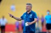 Coach Dominic Torrent of Brazil's Flamengo gives instructions to his players during a Copa Libertadores soccer match against Ecuador's Barcelona in Guayaquil, Ecuador, Tuesday, Sept. 22, 2020. (Rodrigo Buendia/POOL via AP)