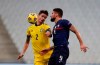 France's Olivier Giroud, right, and Sweden's Mikael Lustig jump for the ball during the UEFA Nations League soccer match between France and Sweden at the Stade de France stadium in Saint-Denis, northern Paris, Tuesday, Nov. 17, 2020. (AP Photo/Francois Mori)