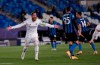 Real Madrid's Sergio Ramos celebrates after scoring his side's second goal during the Champions League group B soccer match between Real Madrid and Inter Milan at the Alfredo Di Stefano stadium in Madrid, Spain, Tuesday, Nov. 3, 2020. (AP Photo/Bernat Armangue)