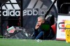 Tottenham's manager Jose Mourinho watches his players during the English Premier League soccer match between Sheffield United and Tottenham Hotspur at Bramall Lane in Sheffield, England, Thursday, July 2, 2020. (Michael Regan/Pool via AP)