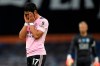 Leicester's Ayoze Perez reacts during the English Premier League soccer match between Everton and Leicester at Goodison Park in Liverpool, England, Wednesday, July 1, 2020. Everton won 2-1. (Peter Powell/Pool via AP)