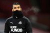 Newcastle's DeAndre Yedlin warms up before the English Premier League soccer match between Sheffield United and Newcastle United at the Bramall Lane stadium in Sheffield, England, Tuesday, Jan. 12, 2021. (Molly Darlington/Pool via AP)