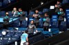 Manchester City's David Silva receives a standing ovation as he leaves the pitch at the end of the English Premier League soccer match between Manchester City and Norwich City at the Etihad Stadium in Manchester, England, Sunday, July 26, 2020. (Peter Powelll/Pool via AP)