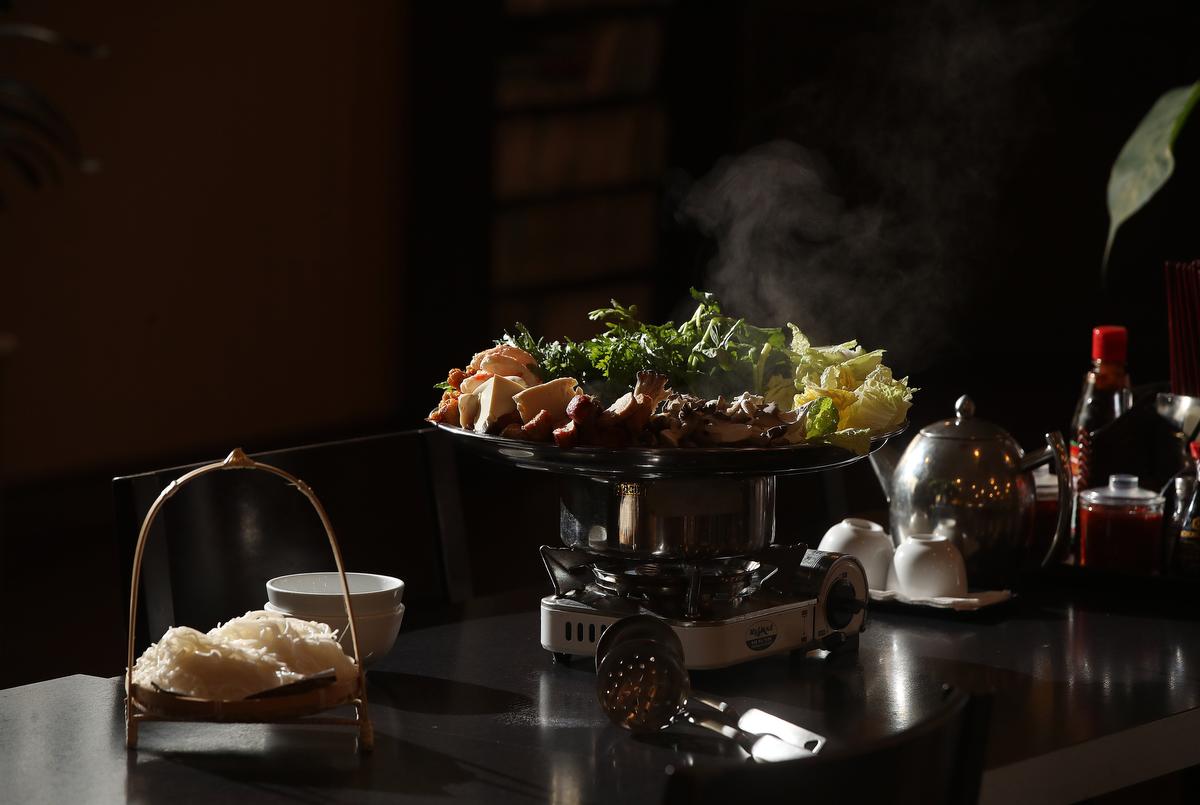 This vegetarian Vietnamese restaurant is the place to go for hot pot