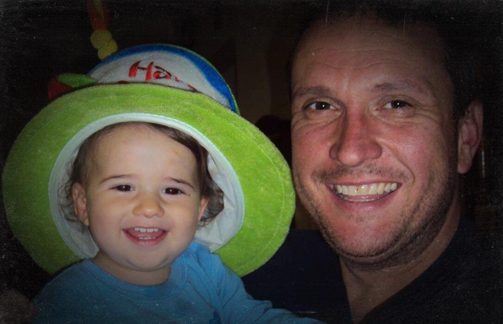 - supplied
Nathaniel McLellan, pictured with dad Kent McLellan, died in 2015. His babysitter, Meggin Van Hoof, is charged with manslaughter.