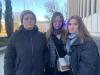 - Allan Woods photo
Ukrainian refugees in Riga, Latvia — from left, Olga Tunik, 22, Maria Koniukhova, 21, and Nastya Nishchimenko, 22. Tunik, of Mariupol, and Koniukhova, of Kharkiv, are best friends and law students who made a gruelling three day journey out of Ukraine to meet Tunik's uncle in Riga. Nishchimenko left behind her native Kyiv, her parents, grandmother and her twin brother, who has been forced to take up arms in defence of Ukraine.