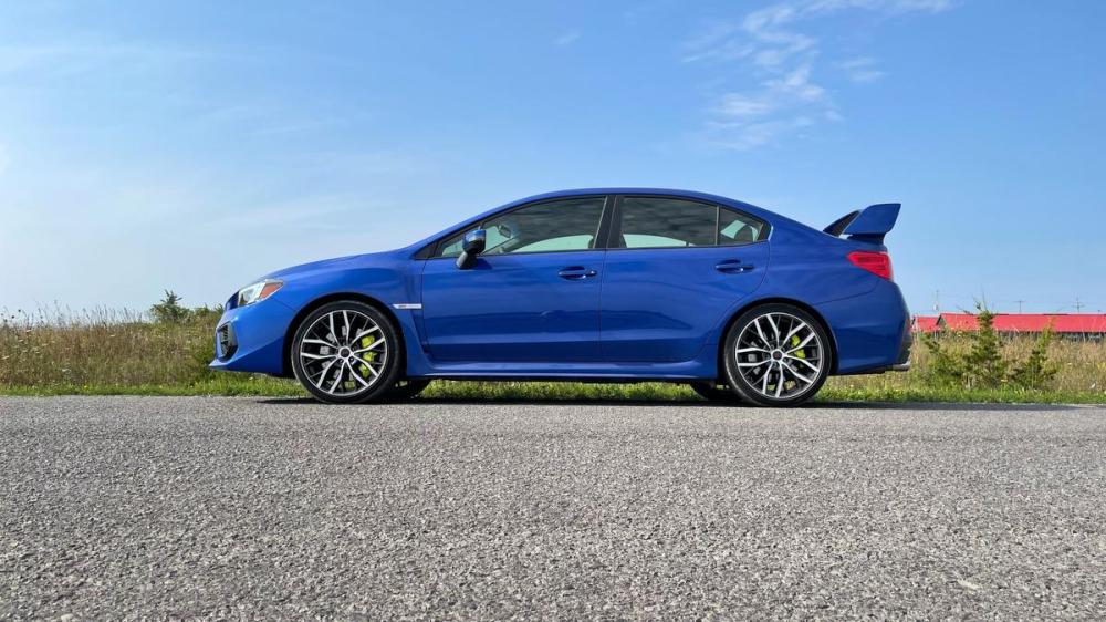 The STI rides on a platform shared with the fourth generation Impreza.