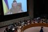 TIMOTHY A. CLARY - AFP via GETTY IMAGES
President Volodymyr Zelensky, of Ukraine, addresses a meeting of the United Nations Security Council in New York City on April 5, 2022.