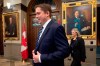 Leader of the Opposition Andrew Scheer and Deputy leader Leona Alleslev enter the Foyer of the House of Commons to speak with the media, Thursday November 28, 2019 in Ottawa. THE CANADIAN PRESS/Adrian Wyld