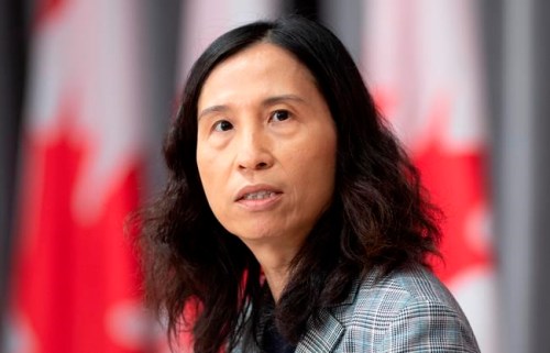 Chief Public Health Officer Theresa Tam responds to a question during a news conference on Parliament Hill Thursday May 28, 2020 in Ottawa. THE CANADIAN PRESS/Adrian Wyld