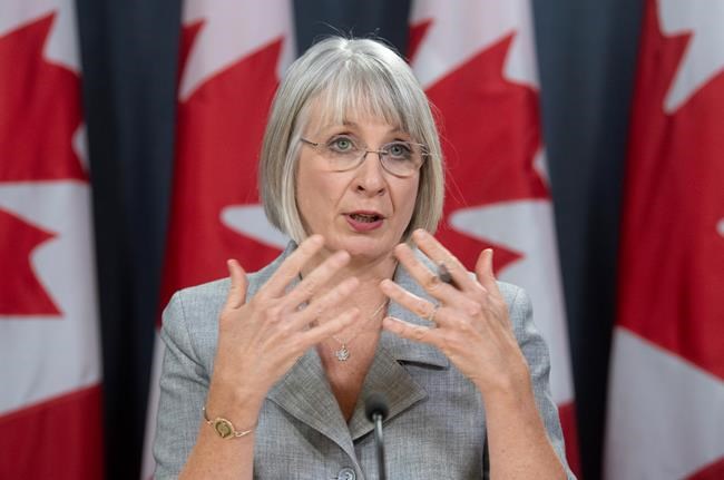 Minister of Health Patty Hajdu responds to a question during an update on the coronavirus situation on Monday, February 3, 2020 in Ottawa. THE CANADIAN PRESS/Adrian Wyld